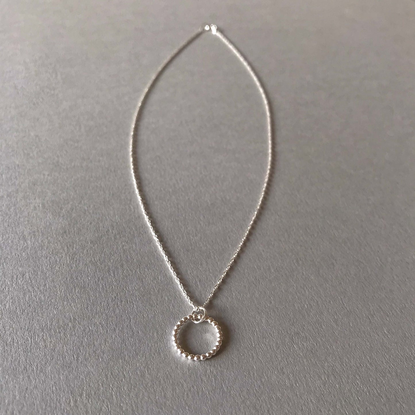 Silver Ball Circle Pendant