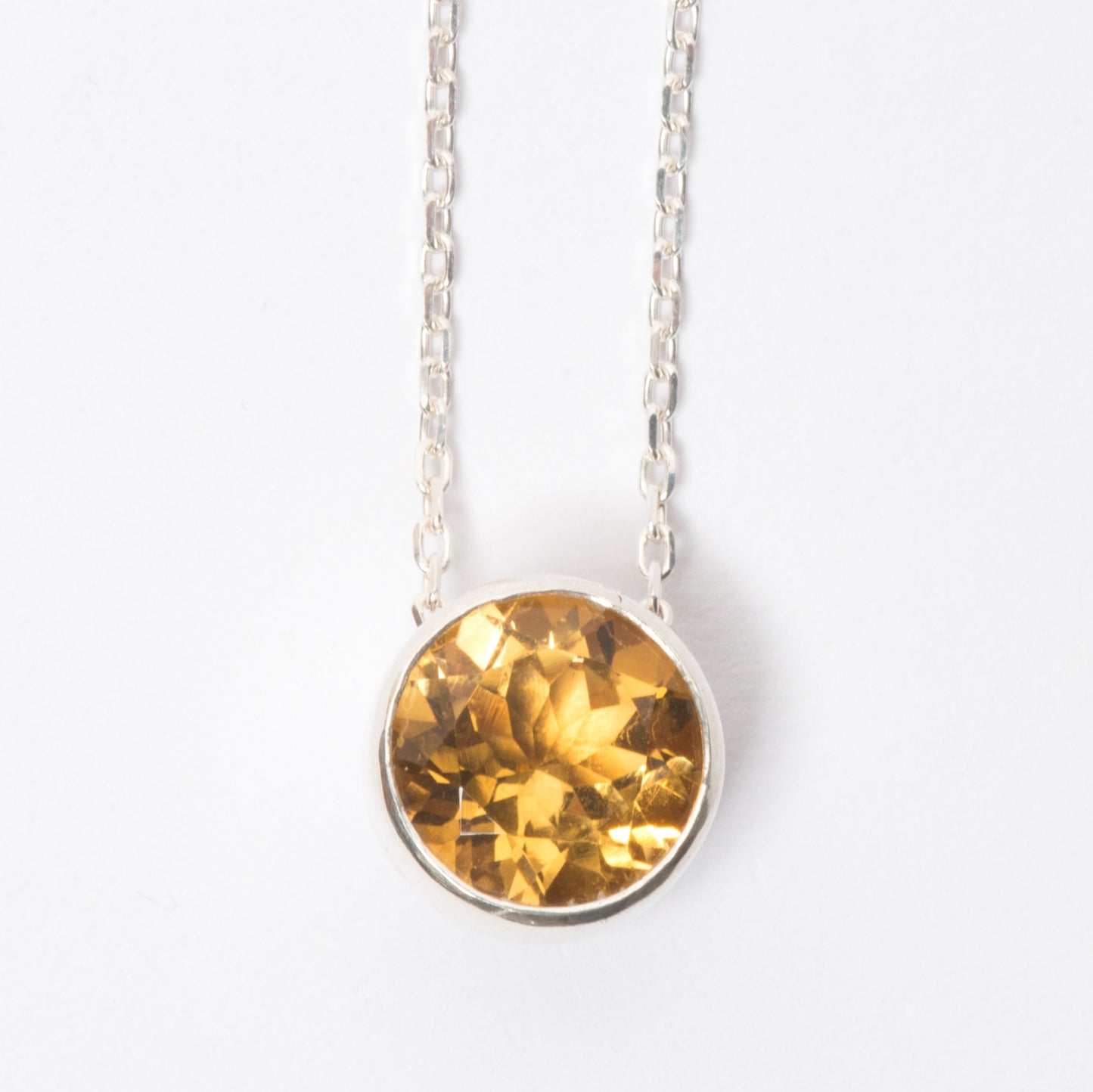 Silver Citrine Pendant