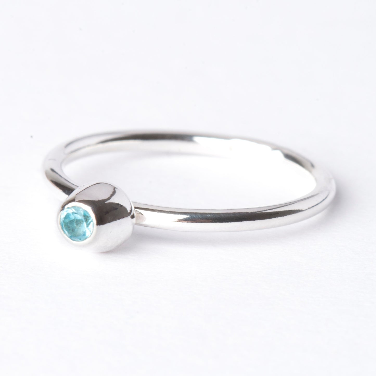 Swiss Blue Topaz Small Honey Pot Ring