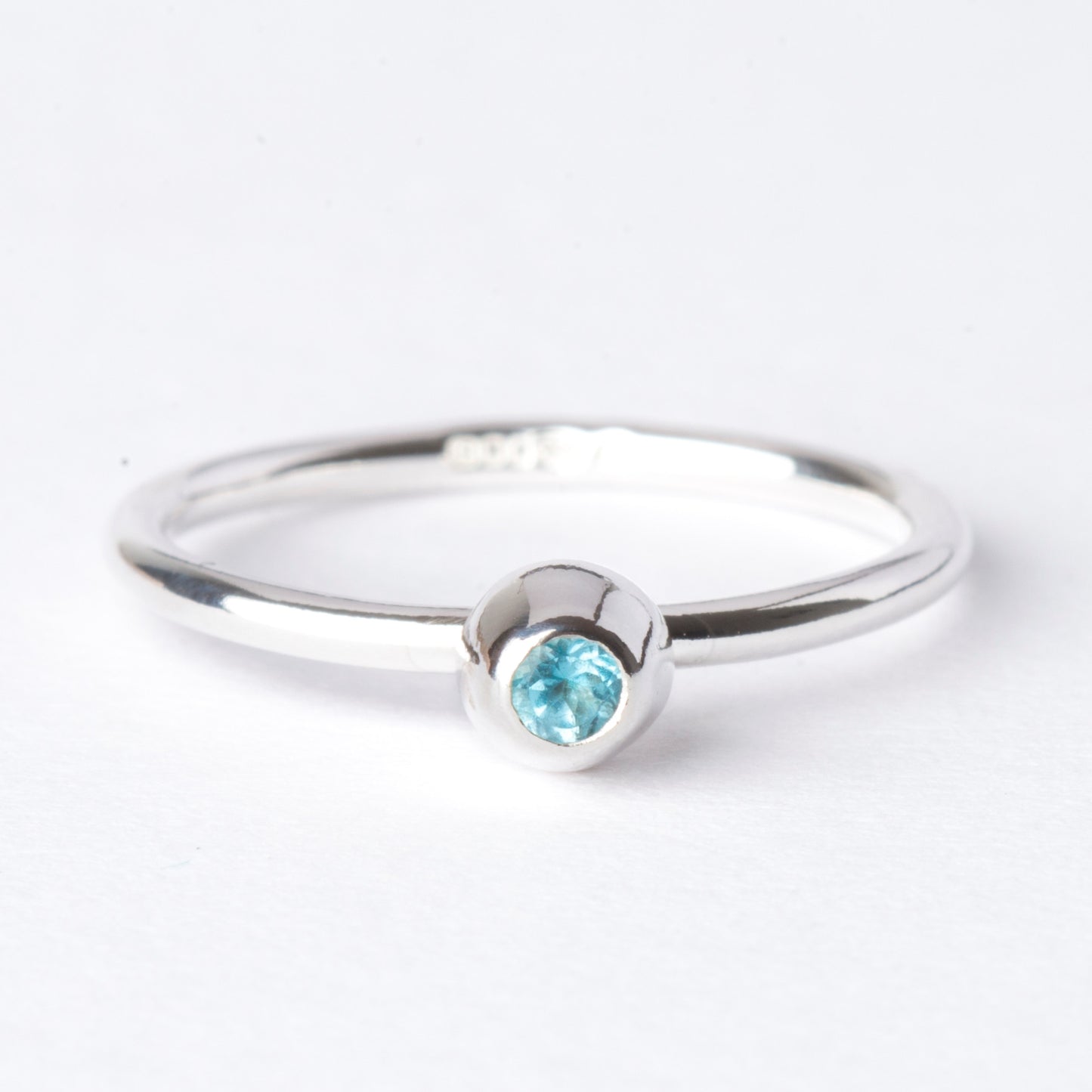 Swiss Blue Topaz Small Honey Pot Ring