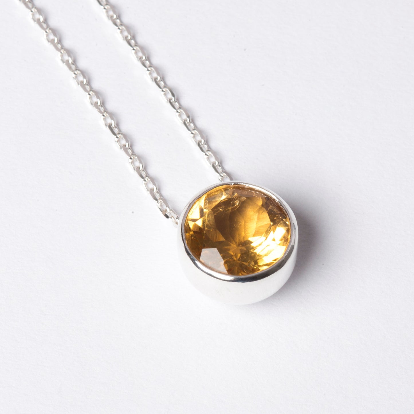 Silver Citrine Pendant