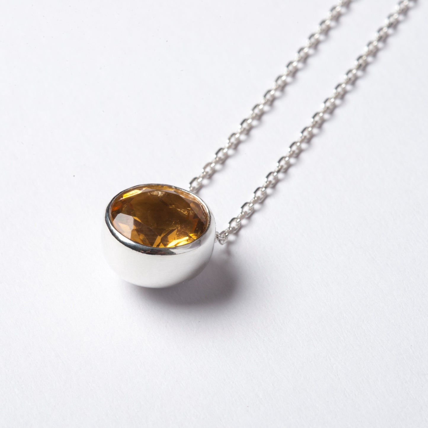 Silver Citrine Pendant