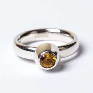 Citrine Large Honey Pot Ring