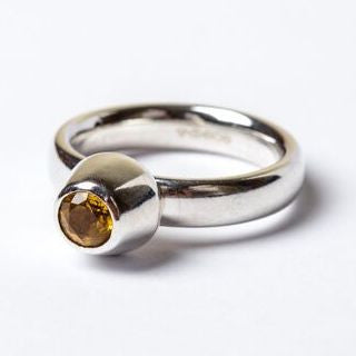 Citrine Large Honey Pot Ring