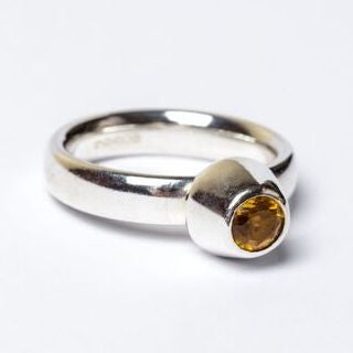 Citrine Large Honey Pot Ring