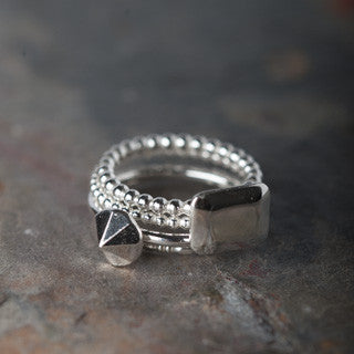 Pointy silver ring