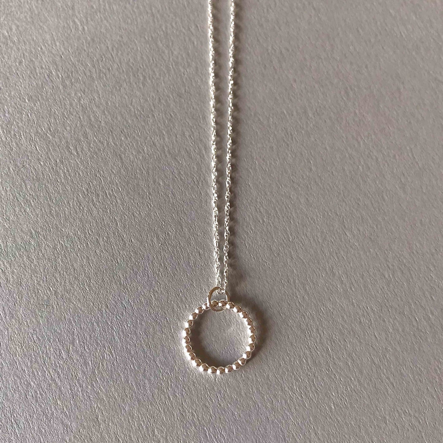 Silver Ball Circle Pendant