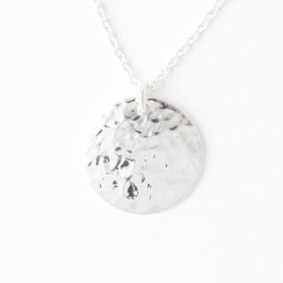 Textured medallion necklace