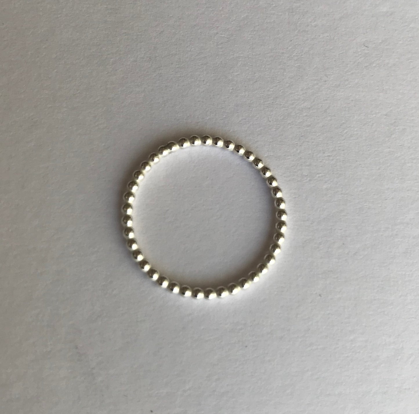 Tiny Silver Ball Rings