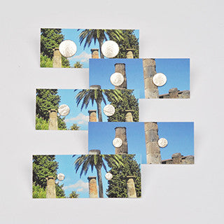 Silver handmade paper studs