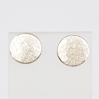 Silver handmade paper studs