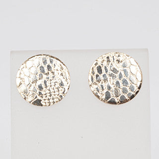 Silver lace studs
